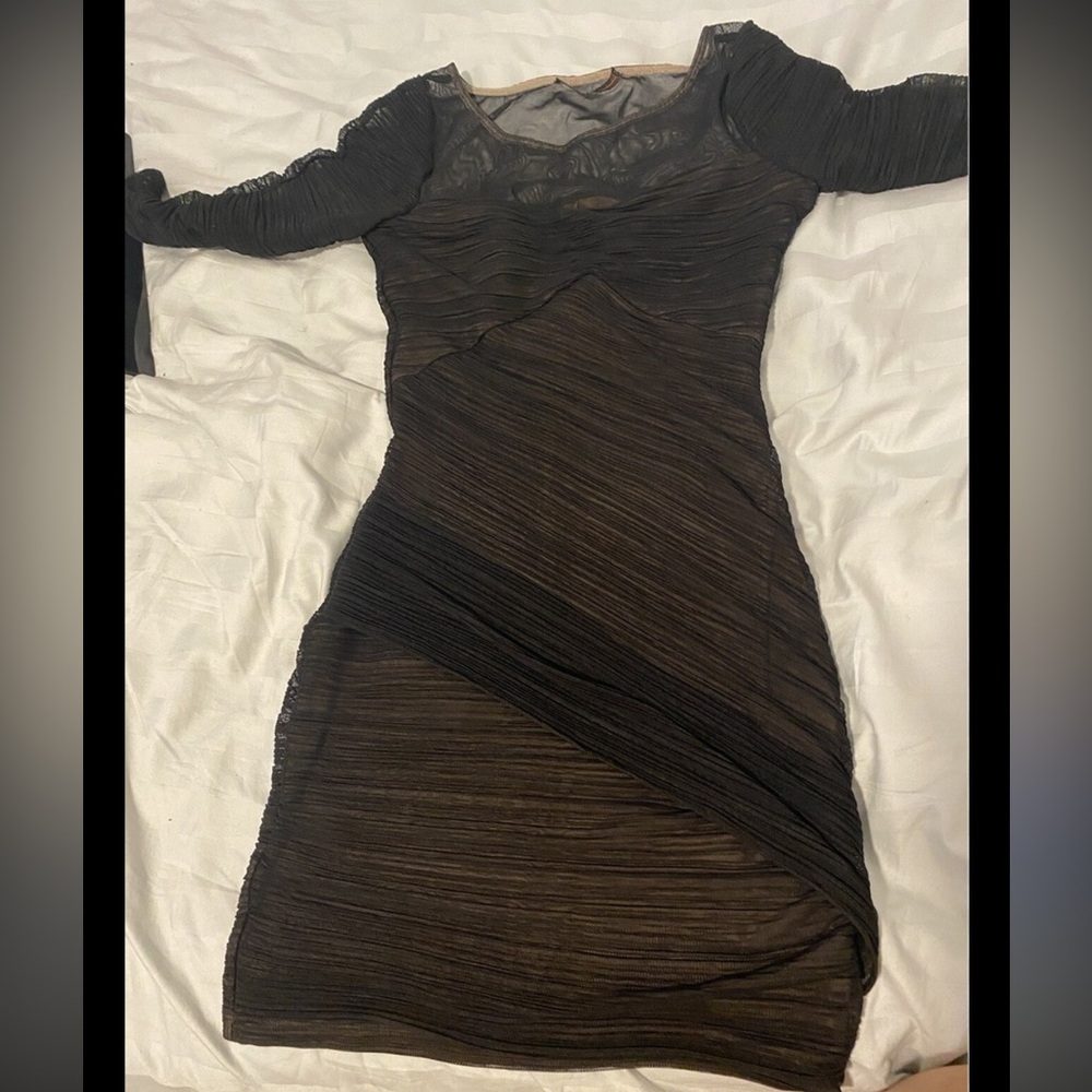 BCBGMaxAzria Sheath Textured Midi Dress